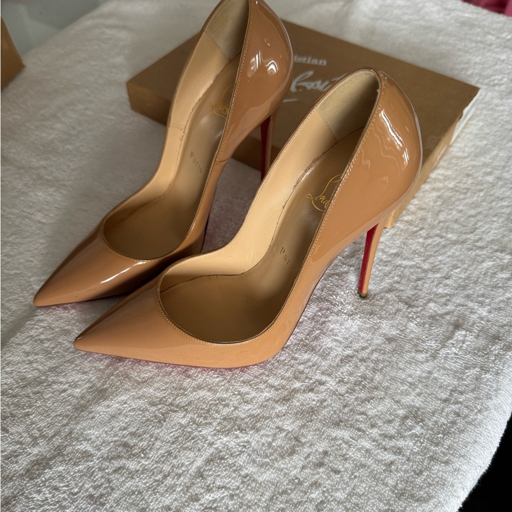 Christian Louboutin Nude Patent Heels
